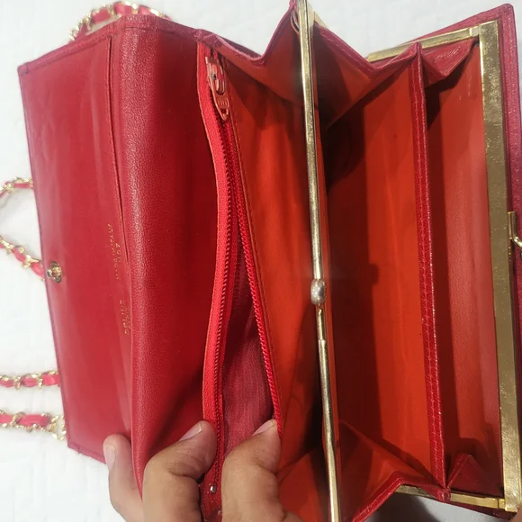 Celine Macadam Leather Long Wallet Bordeaux